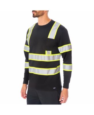 Men's Long Sleeve High-Visibility Reflective Safety Tee