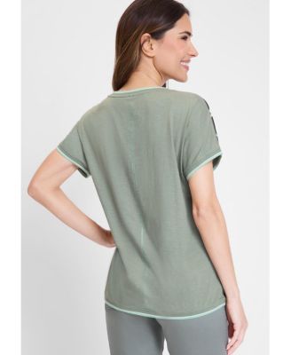 Women's Abstract Palm Print T-Shirt