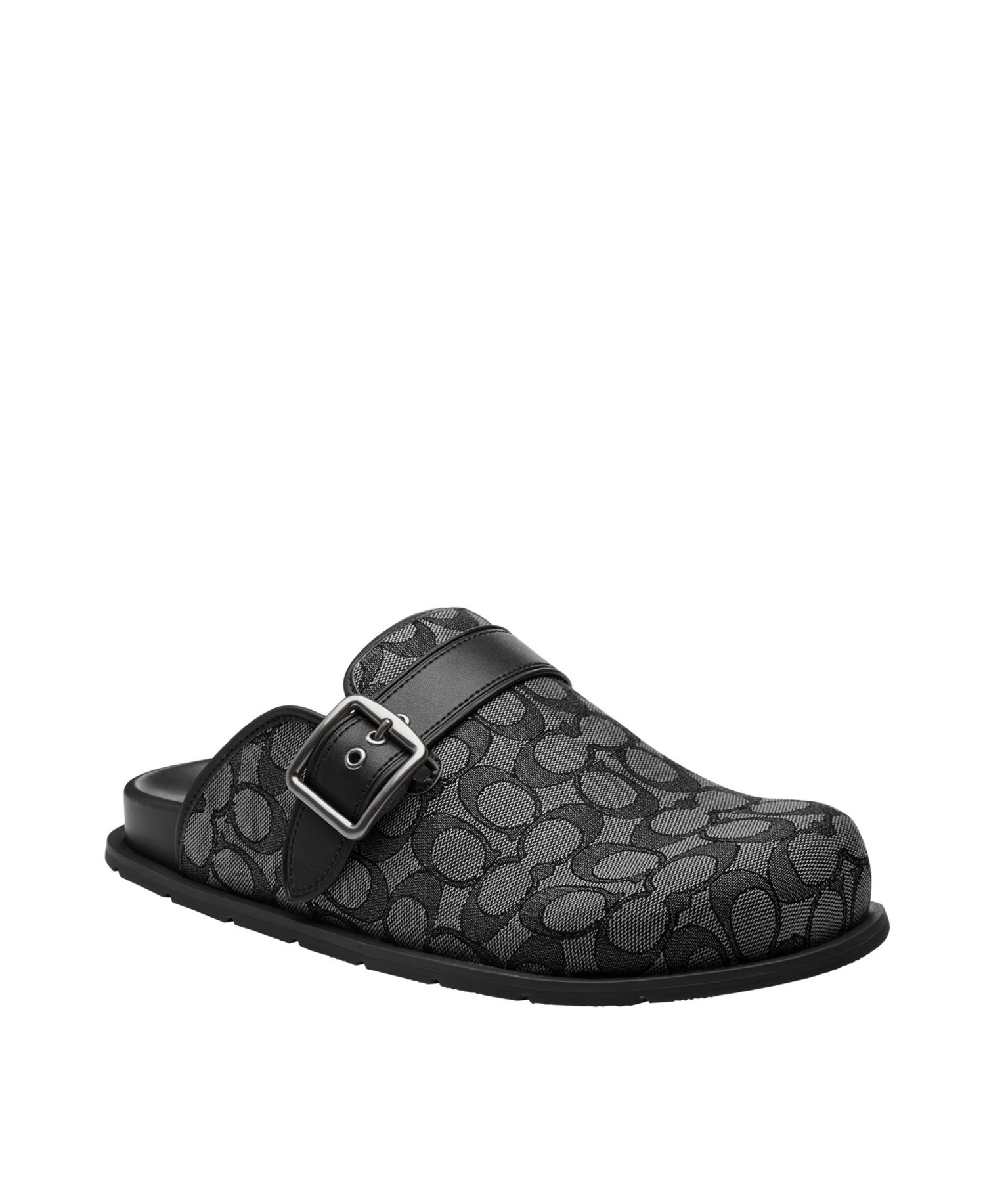 Men's Buckle Clog in Signature Jacquard