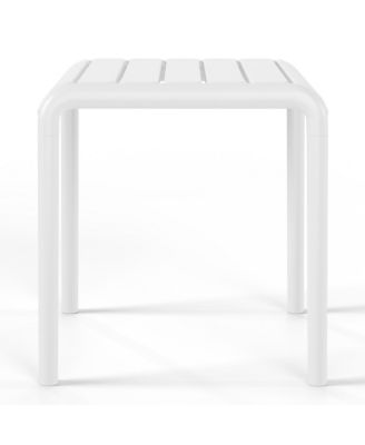 Plastic Modern Outdoor Patio Accent Side Tables Set of 2