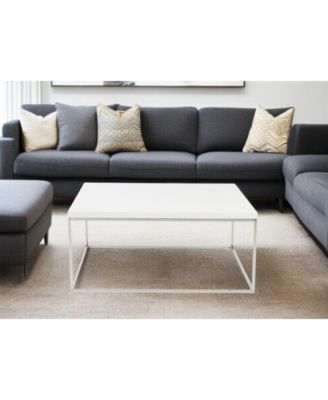 Metal Square Coffee Table for Modern Living Room Decor