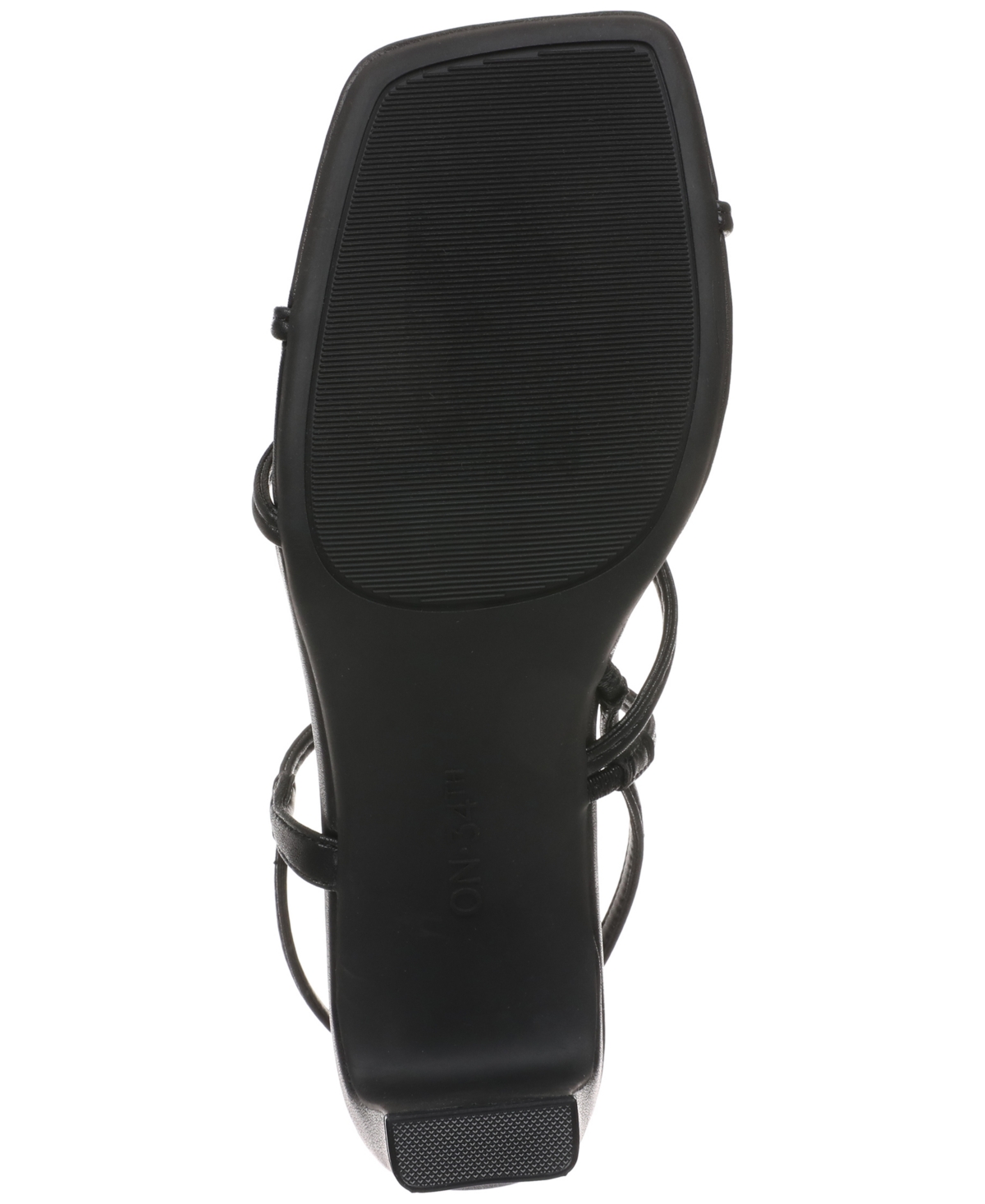 On 34th Women's Cloverr Strappy Block-heel Sandals, Created For Macy's In Black