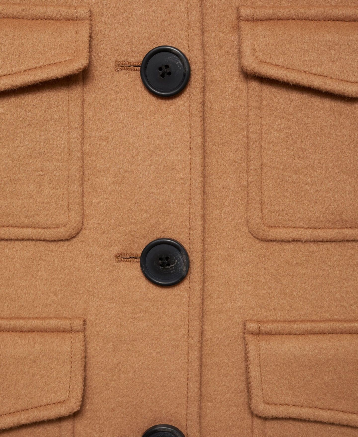 Женская куртка MANGO Pockets Detail Wool-Blend, цвет: Средний коричневый — фото 3