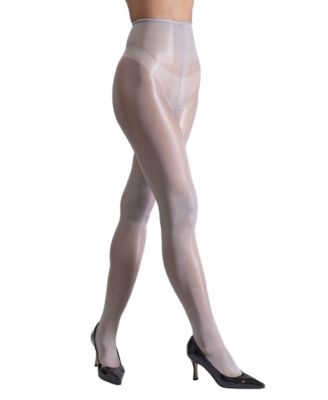 Women's Lustrous Silky Shiny 40 Denier Semi-Opaque High-Waist Pantyhose Tights SKU11003-BL	