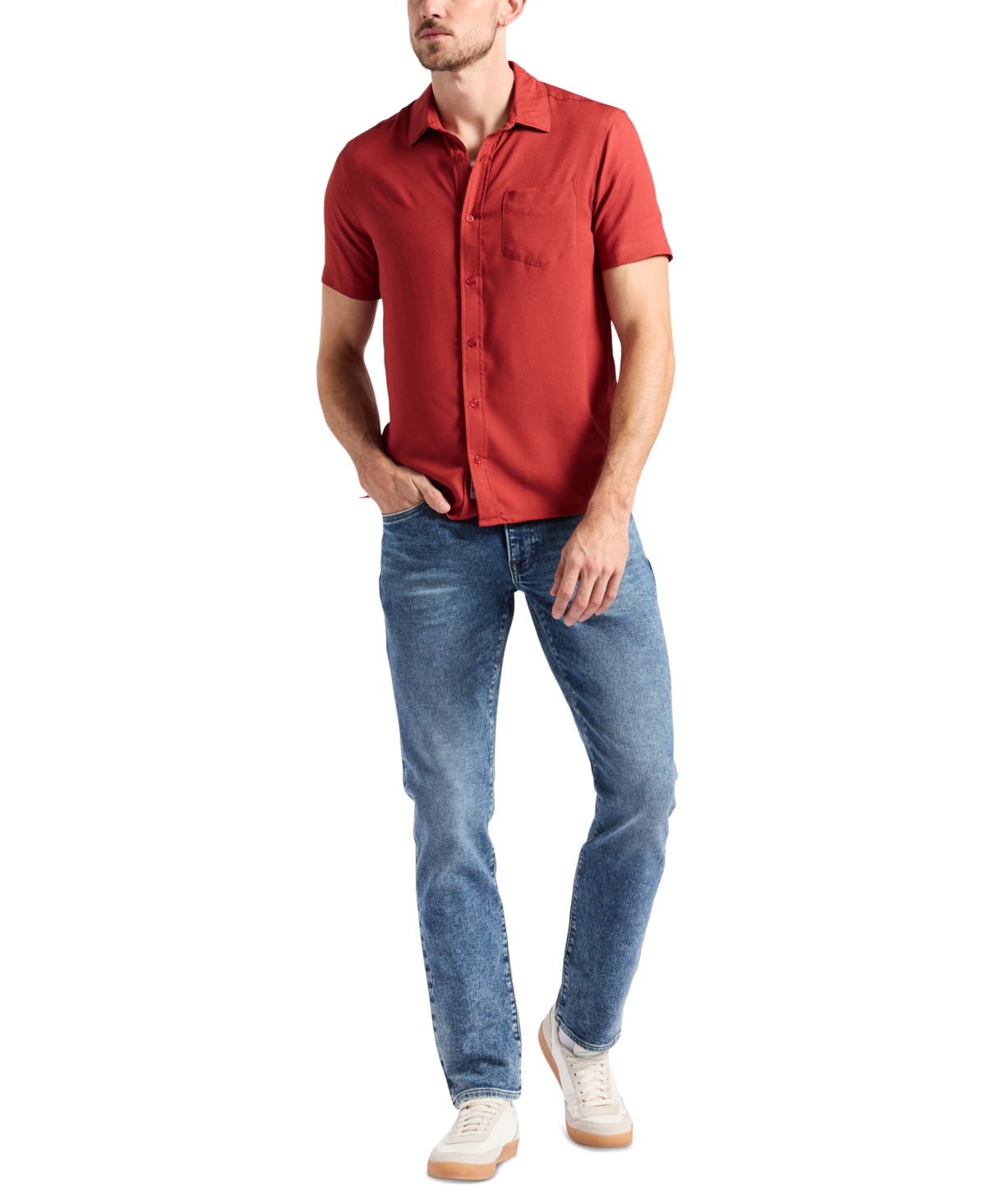 Buffalo David Bitton Men's Sirilo Fitted Short Sleeve Button-front Shirt