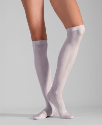 Women's Set of 2 Lustrous Silky Shiny Sheer Dress Knee-high Stockings Socks SKU15049-BL	