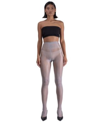 Women's Lustrous Silky Shiny 40 Denier Semi-Opaque High-Waist Pantyhose Tights SKU11003-BL	