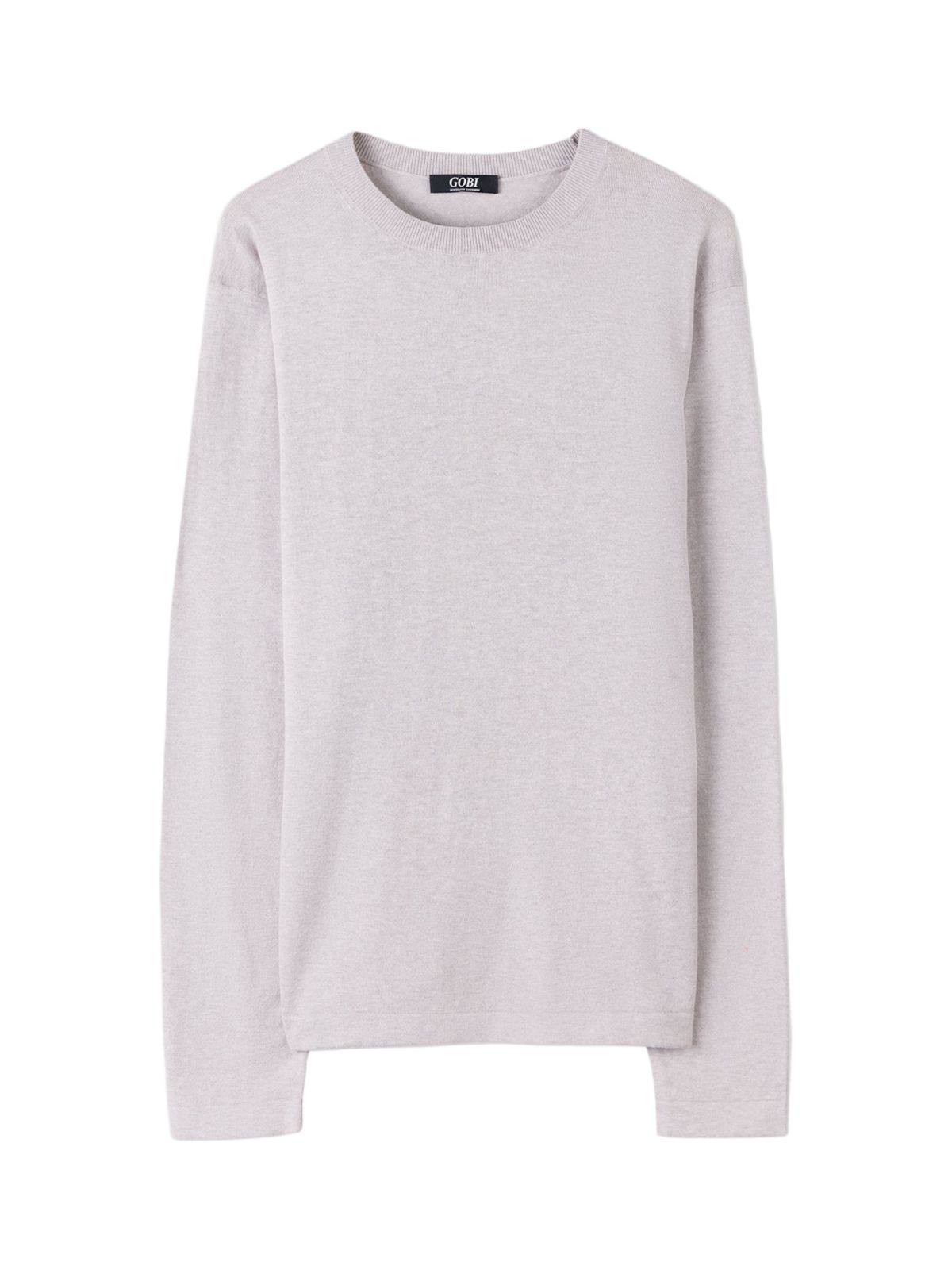 Мужской свитер с круглым вырезом из смеси хлопка шелка и кашемира