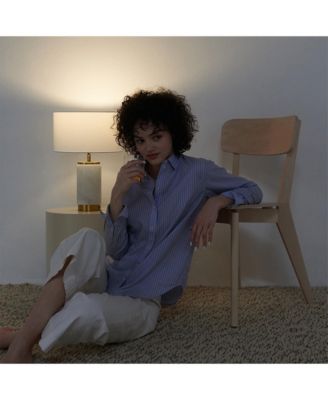 Arden Marble and Gold LED Table Lamp Bundle (17")