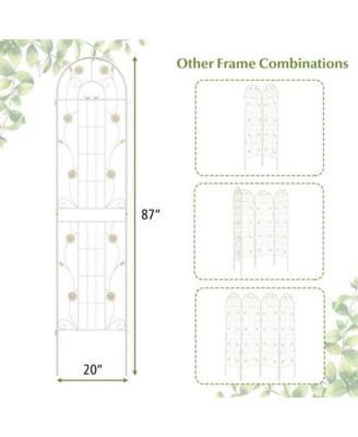 2 Pack - 7-ft Galvanized Steel Outdoor Garden Trellis in Metal Finish