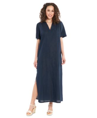 Women's Spread-Collar Short-Sleeve Dress