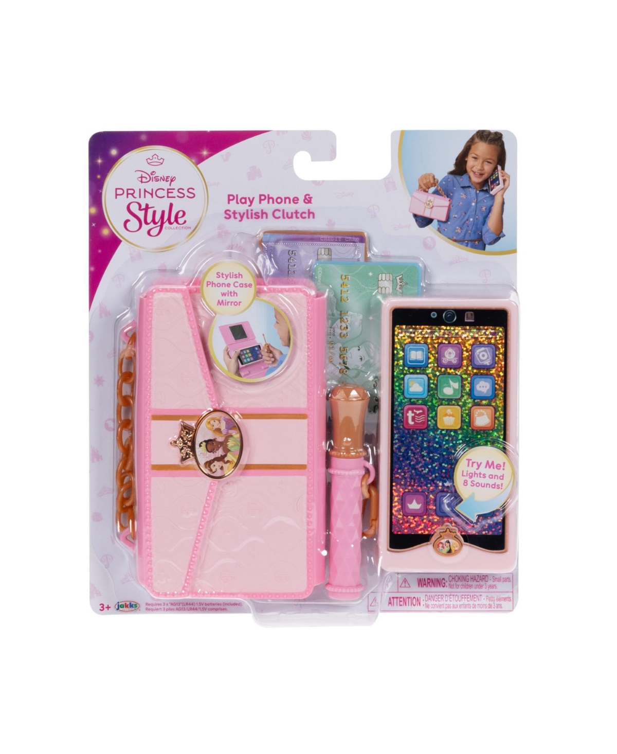 Disney Princess Style Collection Play Phone And Stylish Clutch In Multicolor