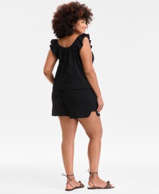On 34th Trendy Plus Size Gauze Top Shorts Exclusively At Macys