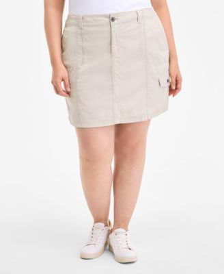 Plus Size Comfort-Waist Cargo Skirt, Exclusively at Macy's 
