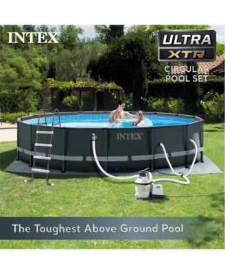 Ultra XTR 16ft x 48in Outdoor Frame Above Ground Swimming Pool Set w/ Pump