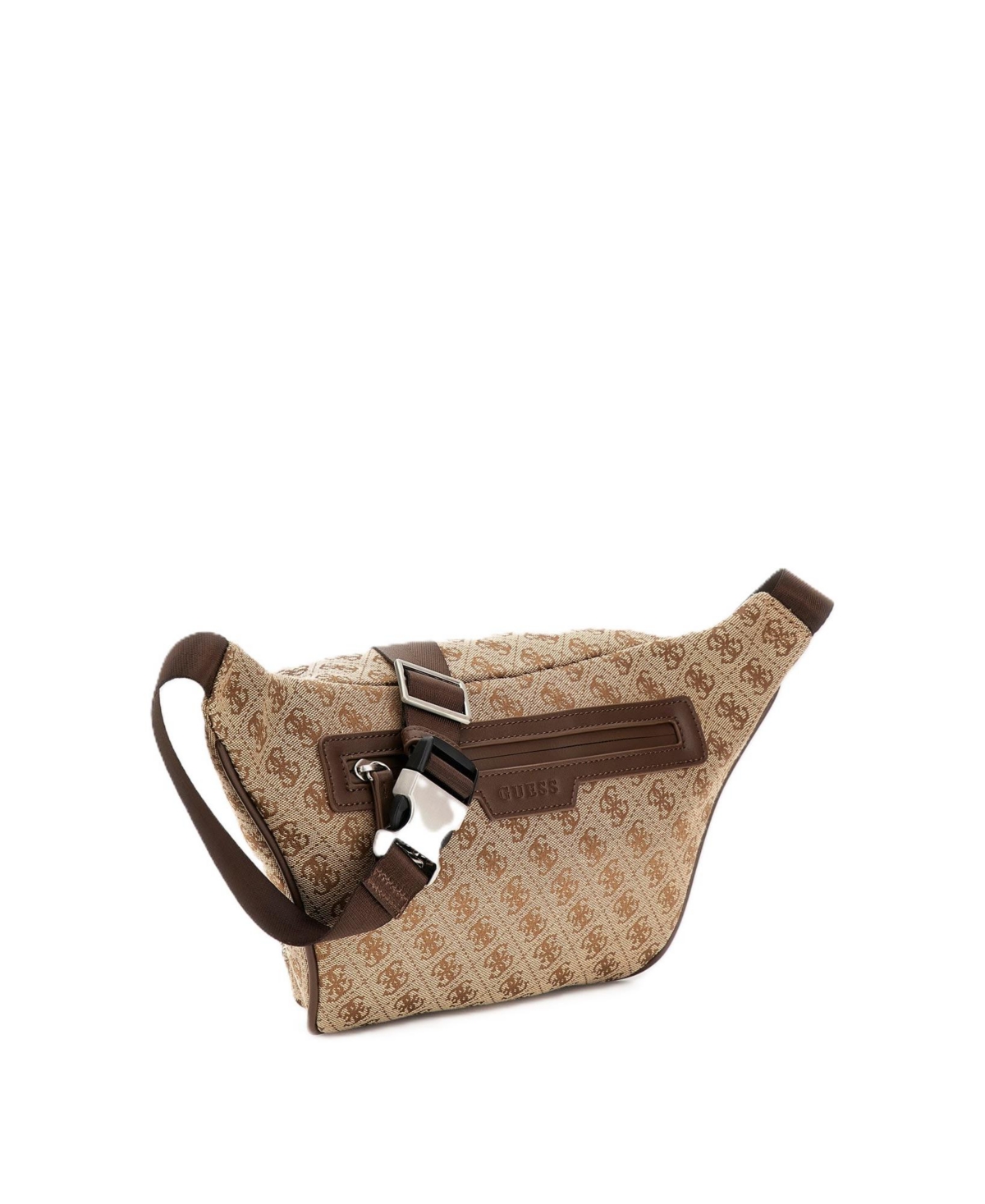 Guess Men's Milano Maxi Bum Bag With Front Pocket In Light Brown