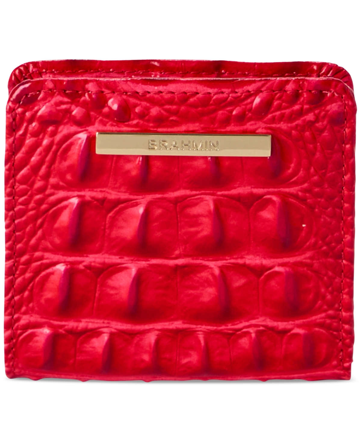Jane Melbourne Embossed Leather Wallet - Sriracha