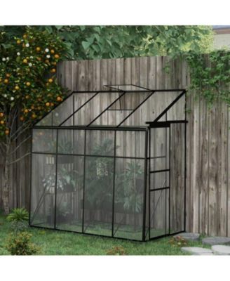 Durable Polycarbonate Lean-to Greenhouse for Outdoor Gardening