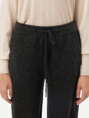 Women's Cashmere Jogger With Contrast Side Grey