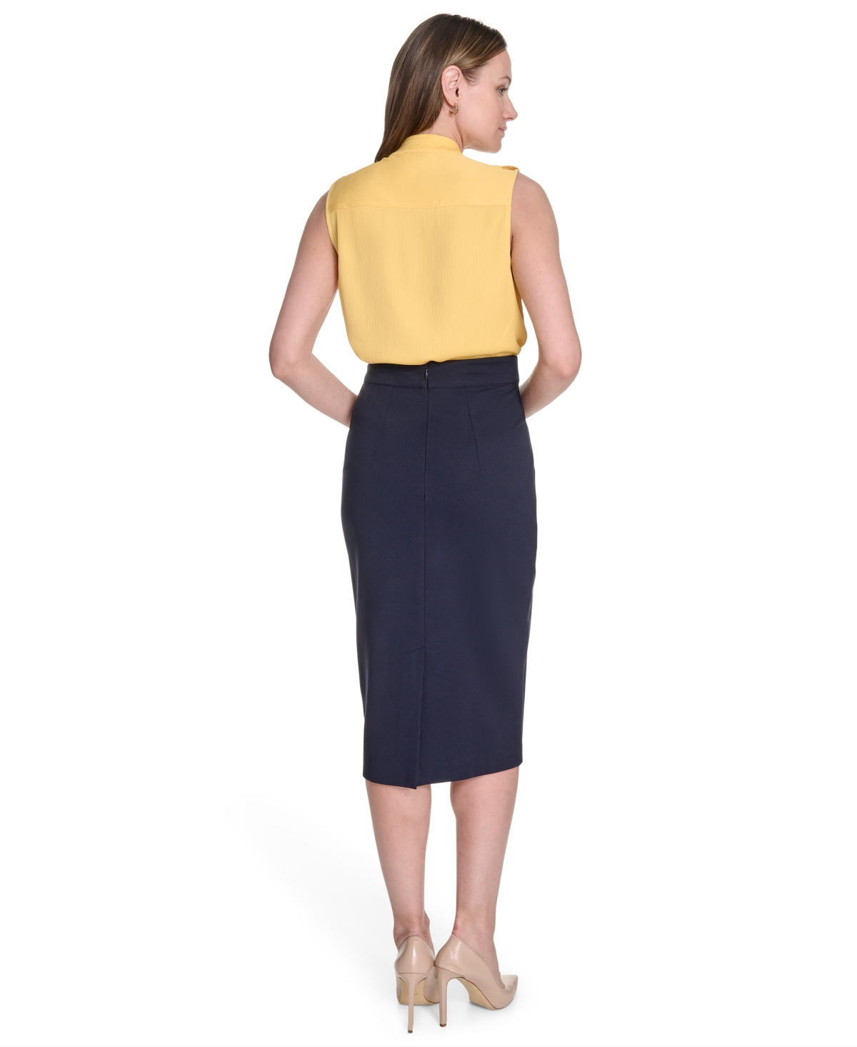 Tommy Hilfiger Women's Button-front Epaulet Blouse In Yellow
