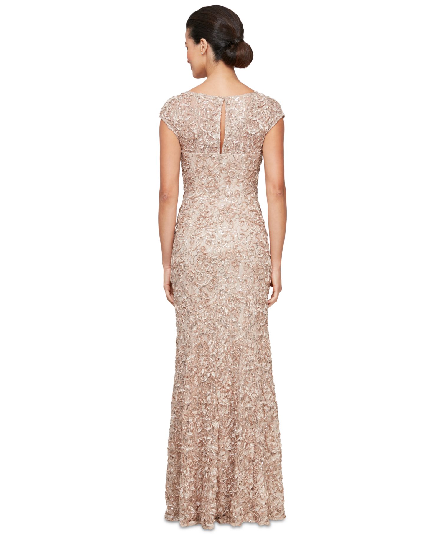 Women's Sequined Soutache Mermaid Gown