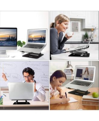 Adjustable Aluminum Laptop Stand for Desk, Computer Stand for Laptop / Notebook (11-17 inch), Compatible with MacBook Air Pro & All Ultrabooks