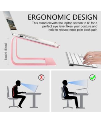 Aluminum Laptop Riser Stand for Desk | Detachable Computer Stand for Laptops (11-15.6"), Compatible with MacBook/Dell/HP/Lenovo & More