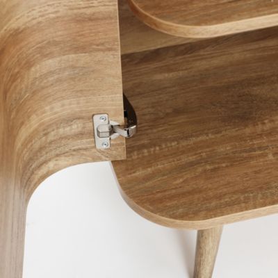 Natural Oak Manufactured Wood 3-Door 53.3-Inch Wide Buffet Cabinet