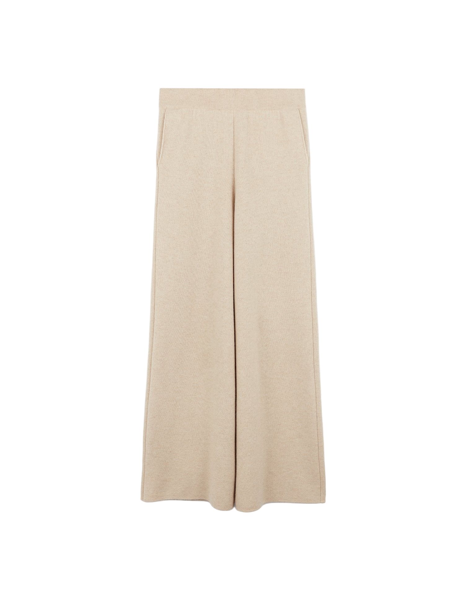 Women's Organic Color Cashmere Wide-Leg Pants
