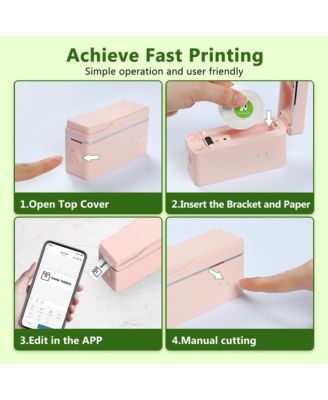 POLONO P31S Label Maker: Portable Bluetooth Thermal Printer w/ Tape, Templates – For Home, Office, Storage & Stickers – Blue.