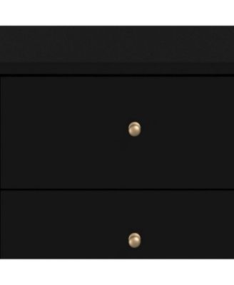 Sturdy Two-Drawer Solid Wood Nightstand for Bedside Essentials