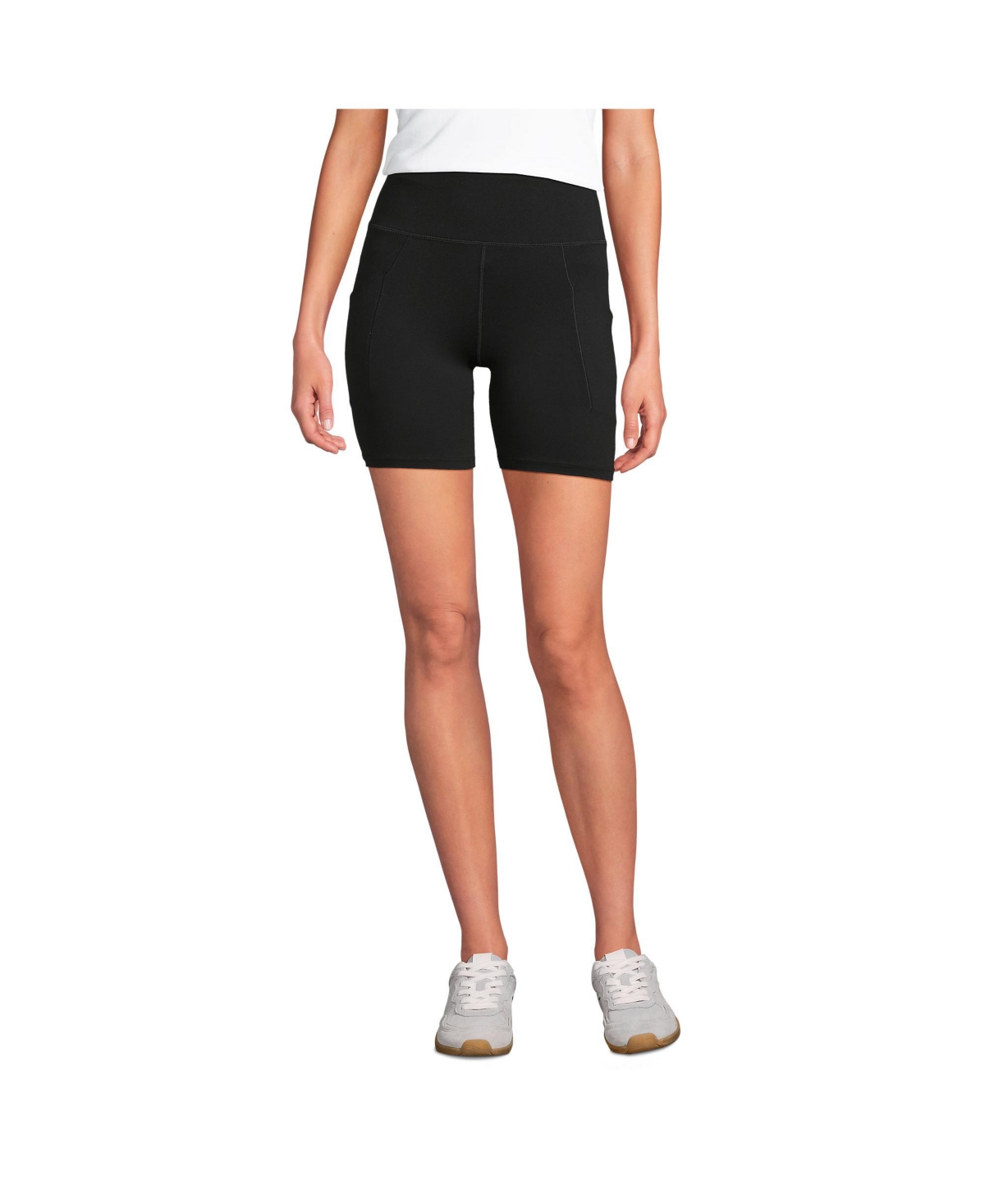 Women's Active High Impact 7" Pocket Bike Shorts - Black