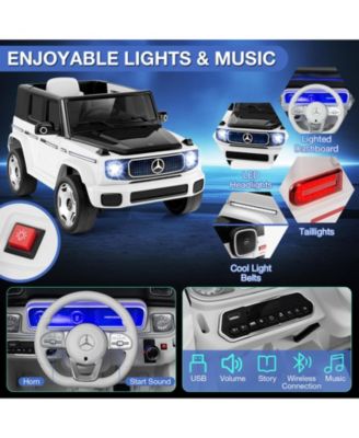 Officially Licensed Mercedes-Benz EQG 12V Electric Kids Ride-On Car with Parent Remote Control, White