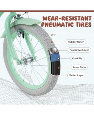 16-Inch Kids Bike with Adjustable Seat and Bell, Lightweight for Ages 3-8