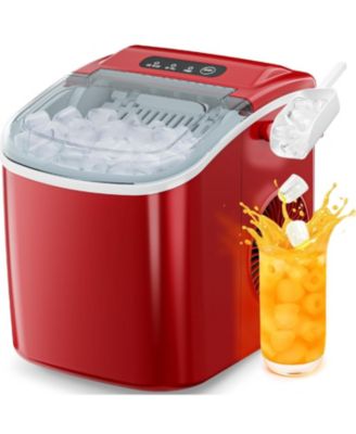 Countertop Ice Maker — Portable, Self-Cleaning, 26.5 lb/24H, 9 Bullet Cubes in 6 Min, Includes Basket & Scoop — Home, Kitchen, Office, Bar, RV