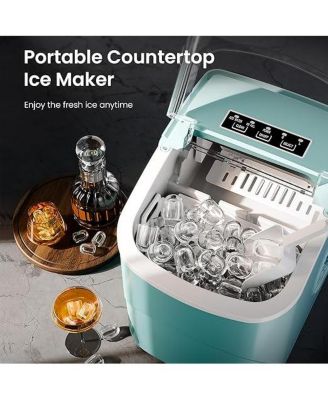 Countertop Ice Maker with Handle, Produces
