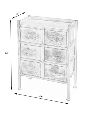 Modern Metal Six-Drawer Dresser for Clothes and Accessories