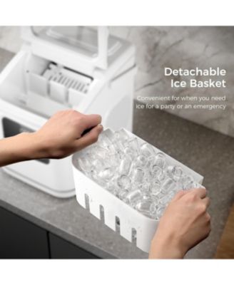 27-lb Countertop Ice Maker with LED Display and Self-Cleaning Function