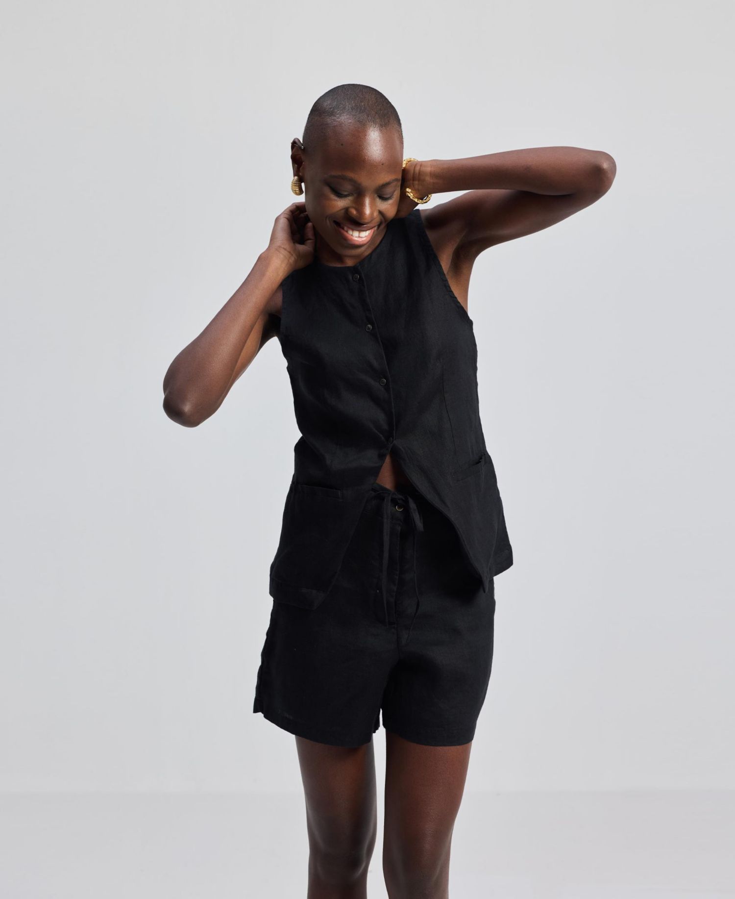 Women's Hemp Vest Jacket