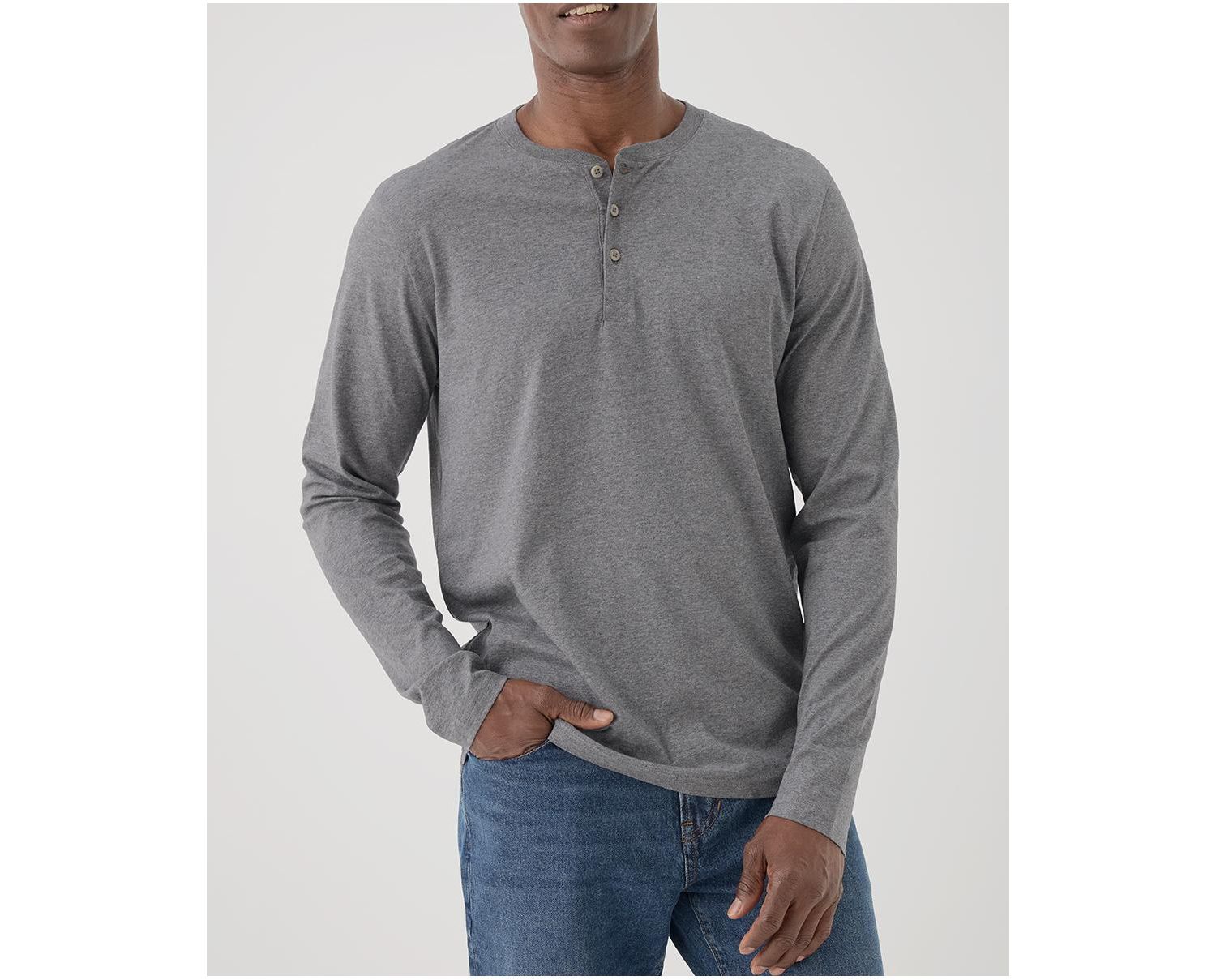 Men's Organic Cotton Softspun Long Sleeve Henley
