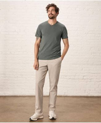 Men's Organic Cotton Luxe Stretch Jersey Slim V-Neck Tee