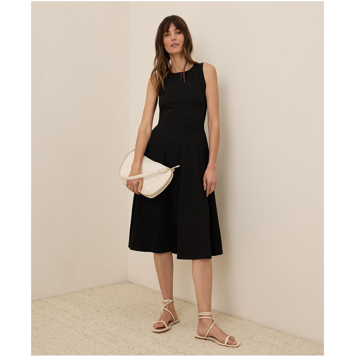 Pact Women's Organic Cotton Fit & Flare Keyhole Back Dress