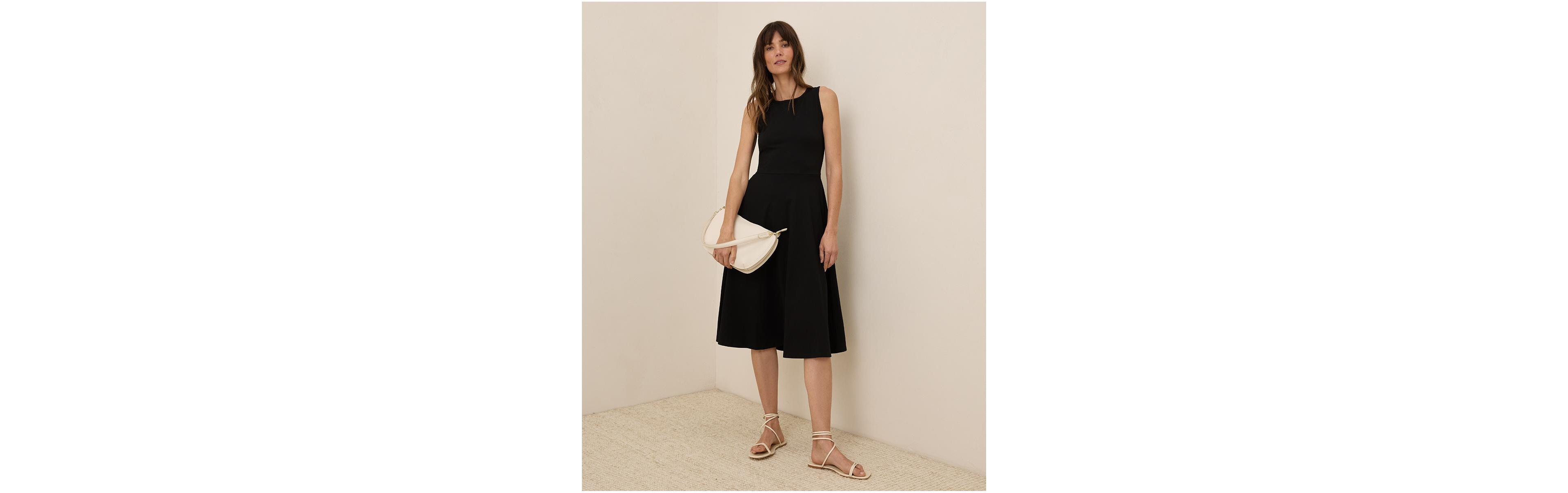 Pact Women's Organic Cotton Fit & Flare Keyhole Back Dress