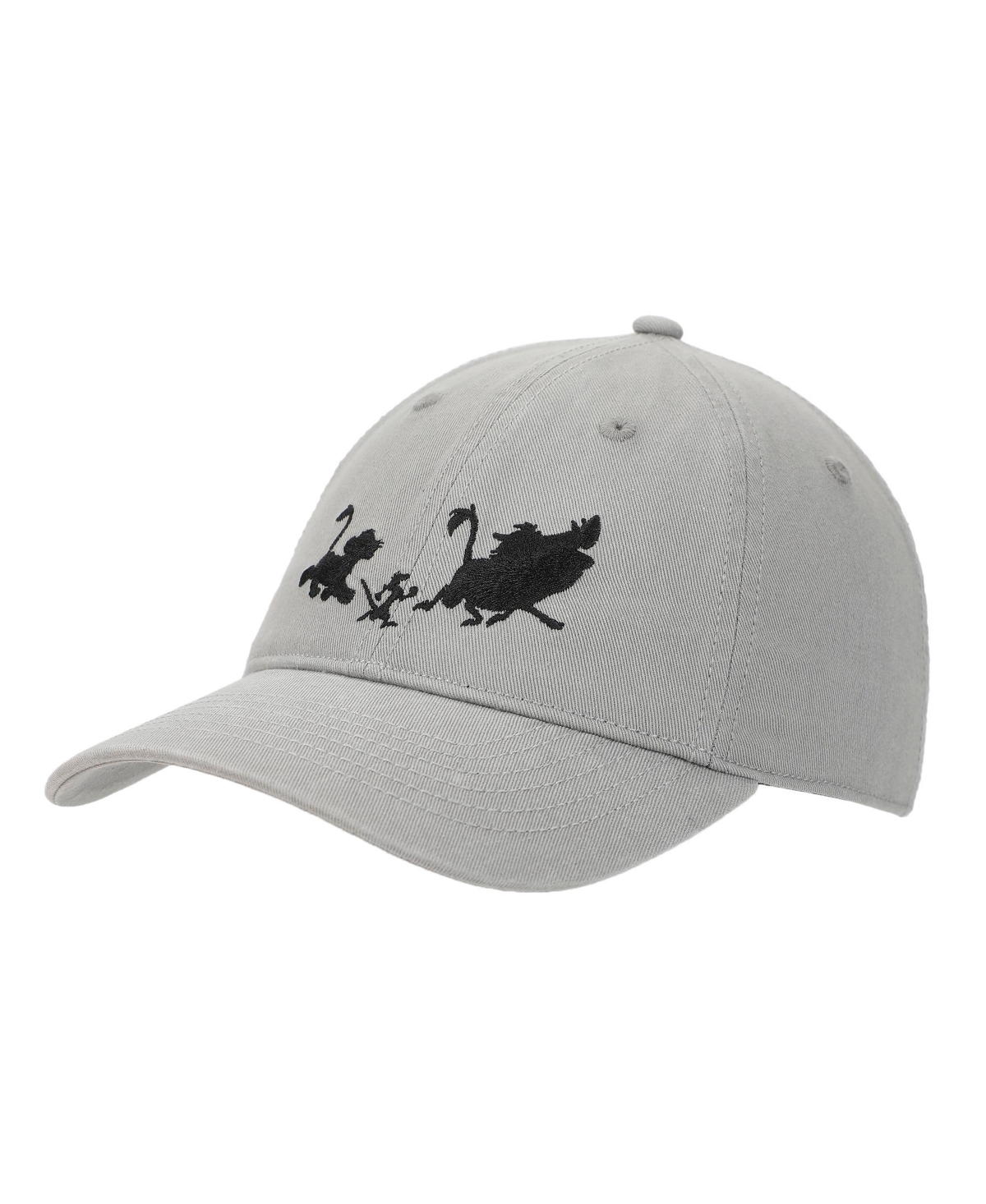 Men's Lion King Simba Timon & Pumba Silhouettes Gray Unstructured Baseball Cap - Lion king simba