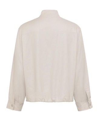 Women's Funnel Neck Linen Blend Jacket