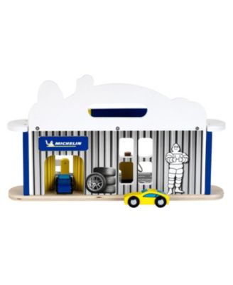 Michelin Car Service Station Kids Toy with 2 Cars for Ages 3 and Up