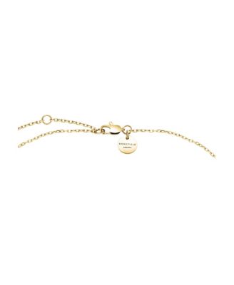 Dangling Crystals Necklace In 14K Yellow Gold Plated Stainless Steel