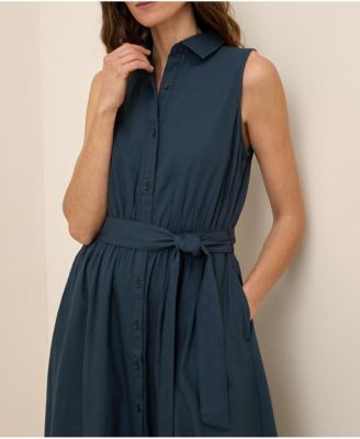 Women's Organic Cotton Sunset Lightweight Cotton Sleeveless Shirtdress