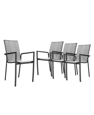 Aluminium Frame with Stackable Dining Chairs
