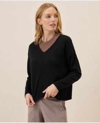 Women's Organic Cotton Classic Fine Knit Relaxed Sweater